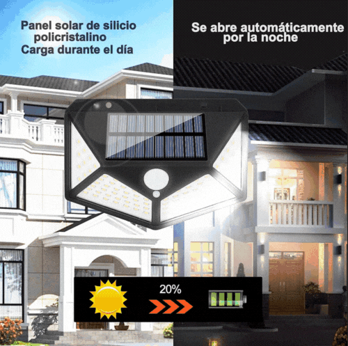 Lámpara Solar con Sensor de Movimiento - Tienda Prisma