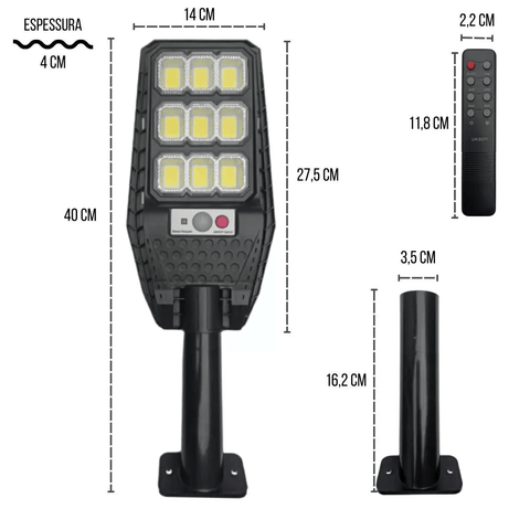 LÁMPARA SOLAR LED PARA EXTERIORES CON SENSOR MOVIMENTO - Tienda Prisma