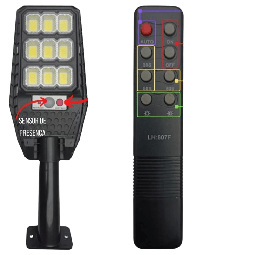 LÁMPARA SOLAR LED PARA EXTERIORES CON SENSOR MOVIMENTO - Tienda Prisma